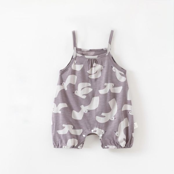 牛奶棉薄款彈力細肩連身裝 