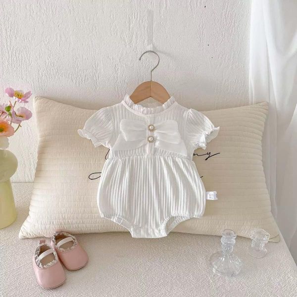 甜美宮廷風大蝴蝶結彈力包屁衣 