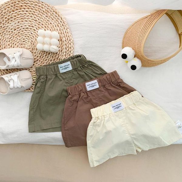 百搭素色寬鬆緊休閒短褲(3色) 