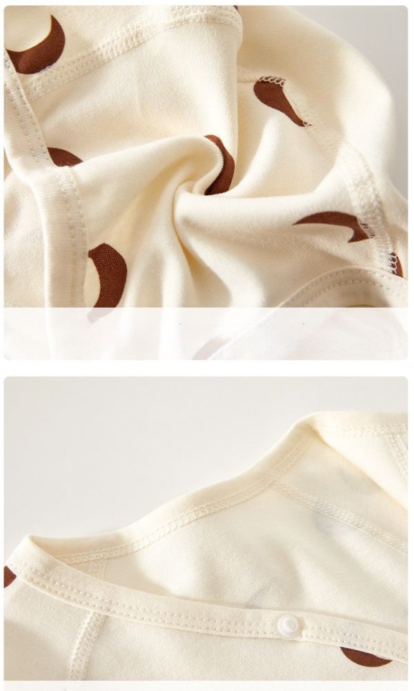 新生兒月亮棉質側開包屁衣(含帽) 