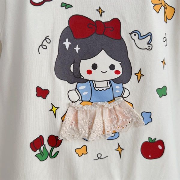 可愛白雪公主印花連身裝 