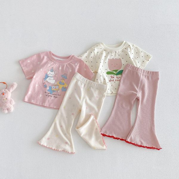 星星/素色滾邊喇叭垮 