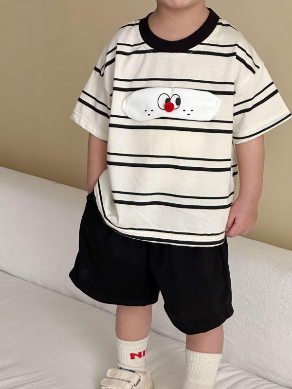 男女童條紋連身洋裝/套裝 