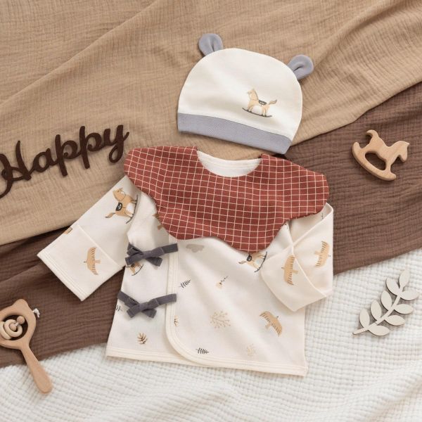 新生兒搖搖馬純棉反包手半背衣 