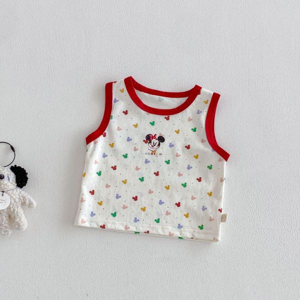 米奇滿印背心/立體米奇屁股吊帶褲 