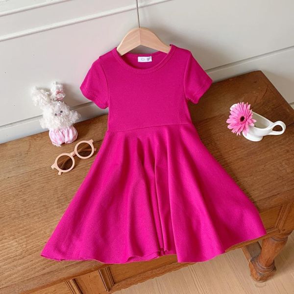 素色彈力針織大裙擺洋裝(4色) 