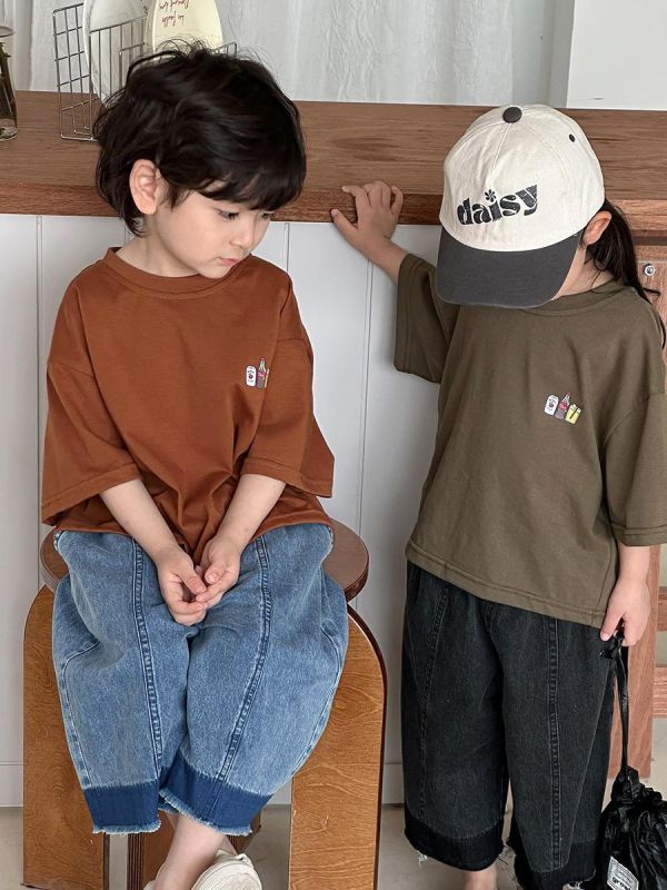 可樂汽水印花寬鬆T恤上衣(3色) 