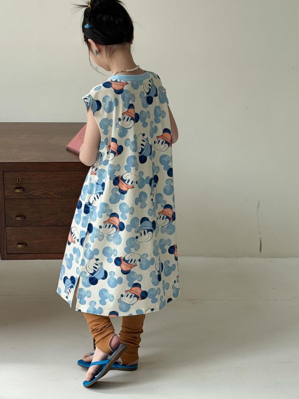 男女童滿版米奇印花套裝/連身裙 