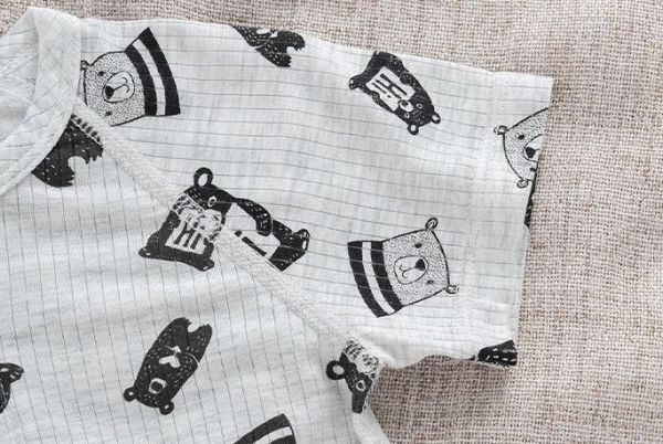 新生兒小熊純棉開釦連身裝 