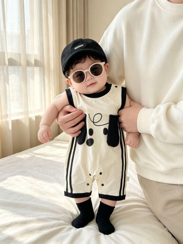 立體狗狗耳朵帥氣連身裝 