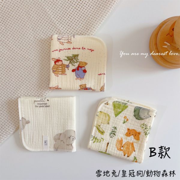 六層紗布棉超柔方巾(一套三入) 