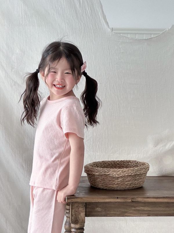 純棉彈力短袖微孔透氣居家套裝 