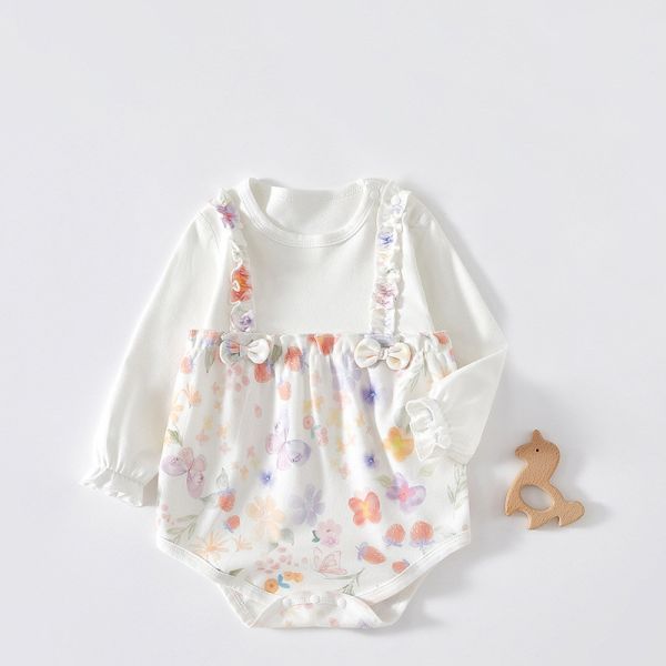 甜美蝴蝶假兩件包屁衣/連身裝/套裝 