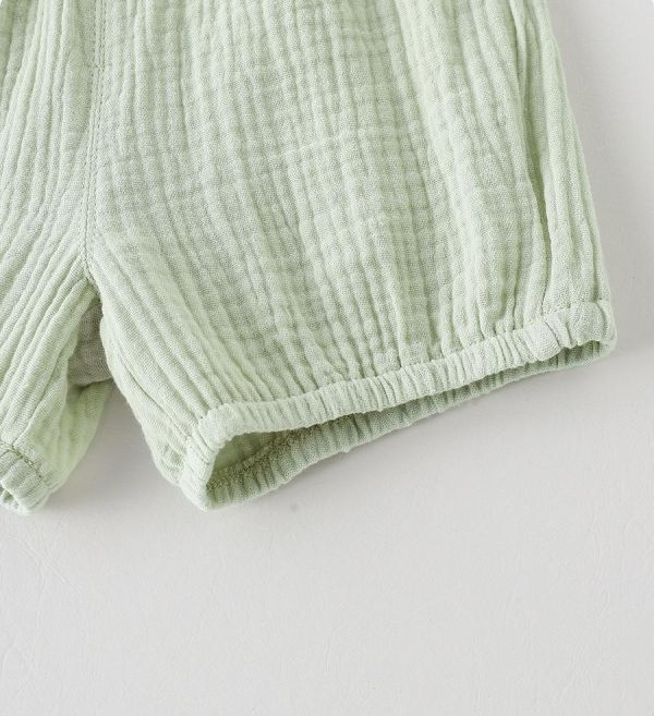 立體鱷魚/綿羊透氣紗布棉兩件式套裝 