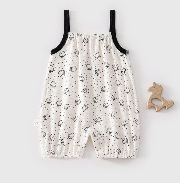 夏季純棉可愛滿印細肩連身裝(5款) 