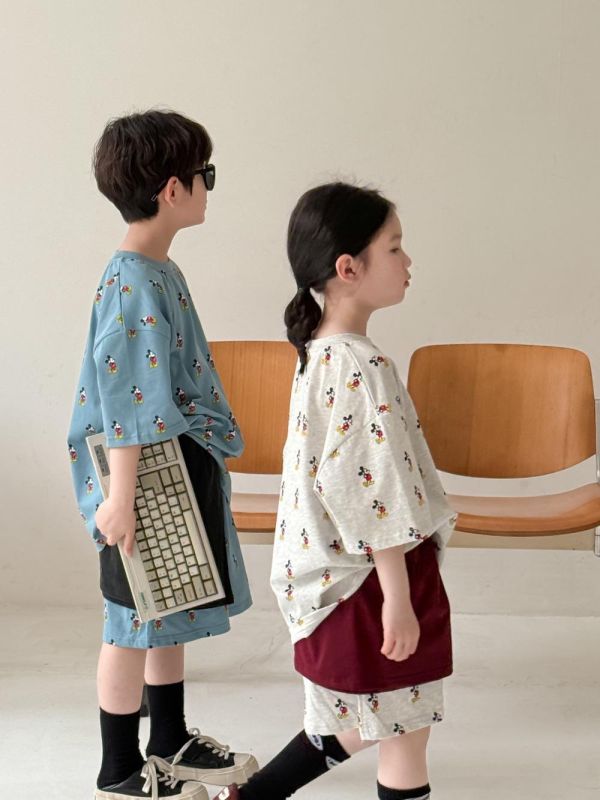 滿版米奇印花兩件式套裝 