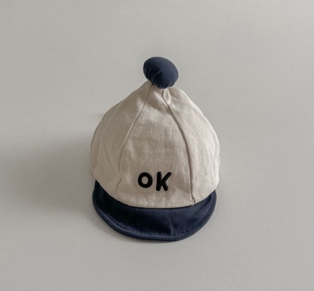 可愛豆丁ok刺繡棒球鴨舌帽 