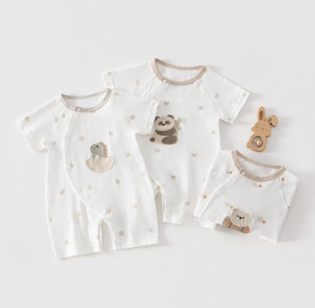 新生兒男女童夏季純棉側開連身裝(6款) 