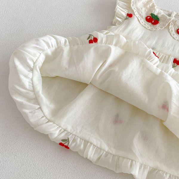 姊妹款櫻桃娃娃領洋裝/包屁衣 