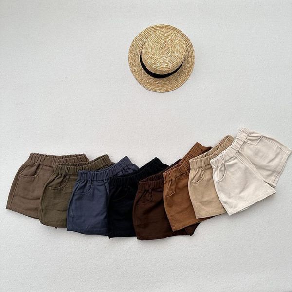 基礎百搭素色鬆緊休閒短褲 