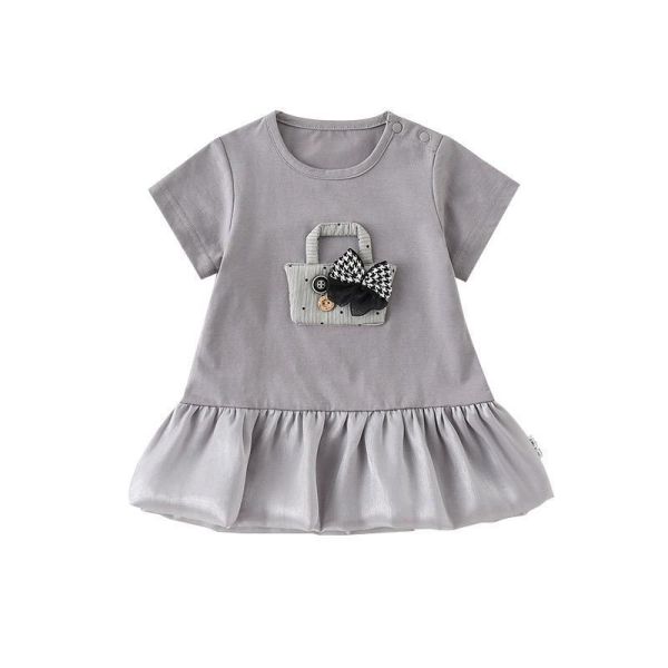 酷甜手提包緞面長版連身裙 