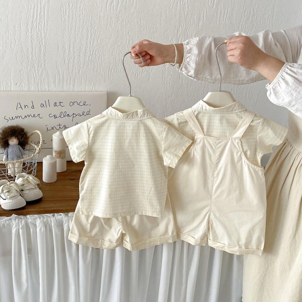 星星人格紋極簡襯衫/套裝/吊帶褲 