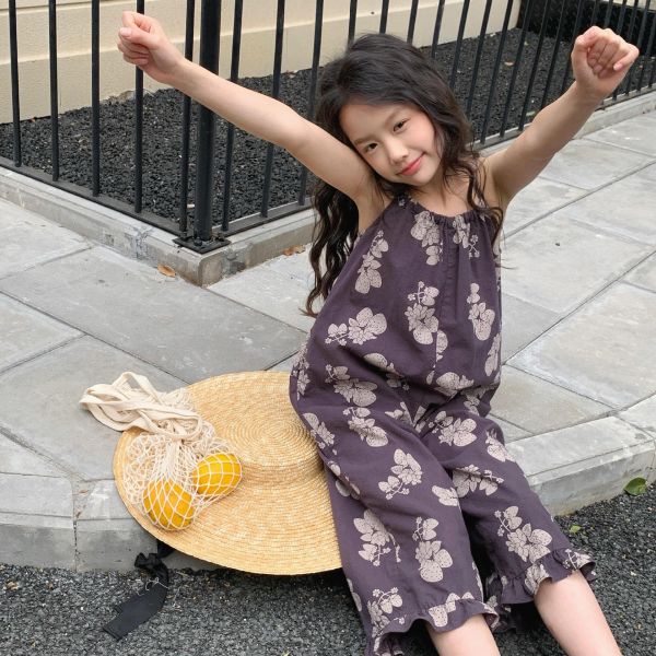 夏季渡假風碎花細肩連身裝 