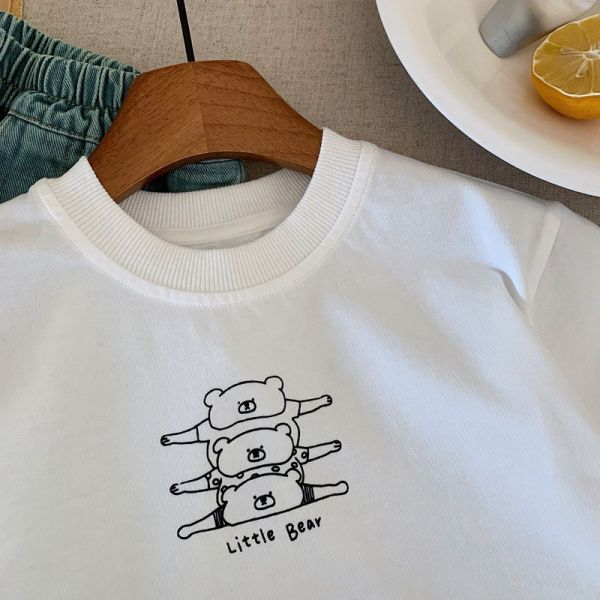 Little bear三隻小熊白色上衣 