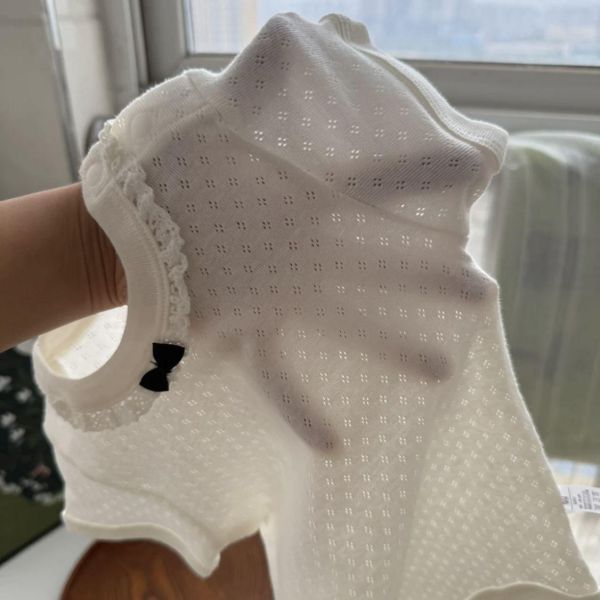 兩件組-女寶點點蝴蝶結微孔透氣包屁衣 