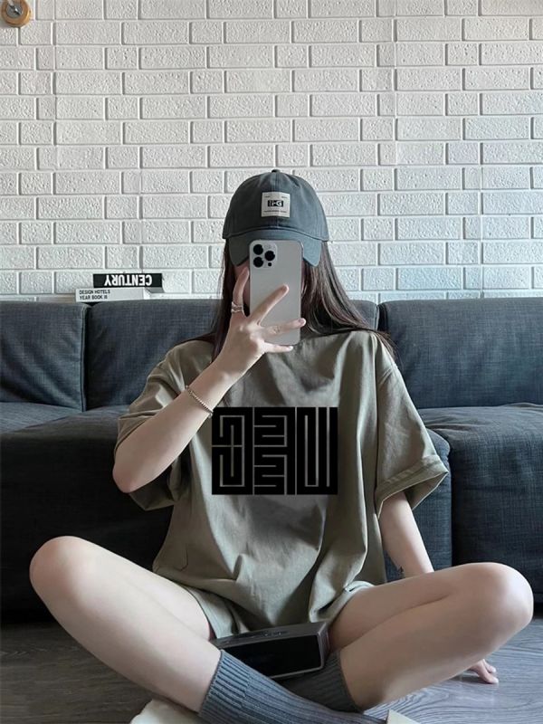 親子款個性印花寬版上衣 