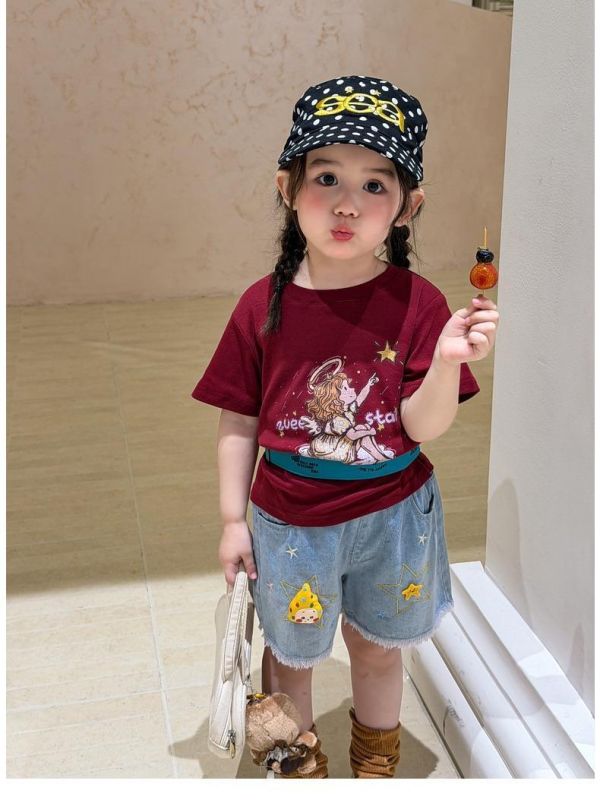 小魔女/小天使印花寬鬆上衣 