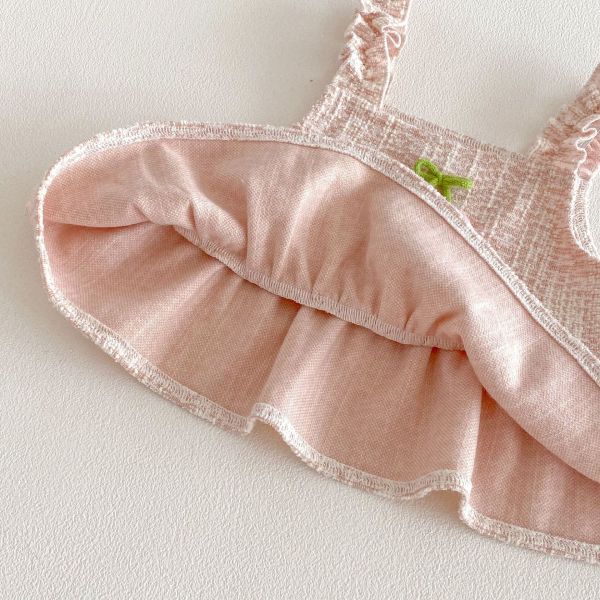 小香風網紗連身裙/打底衣/櫻桃背心套裝 