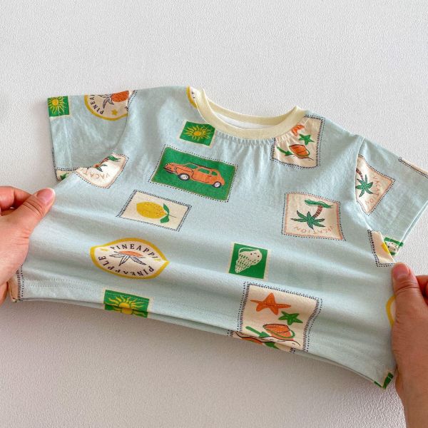 可愛童趣印花T恤上衣 