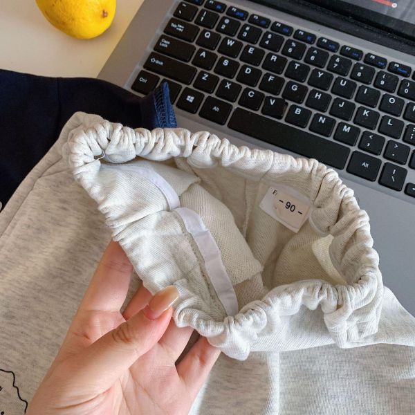 毛邊不修邊狗狗印花棉褲短褲 