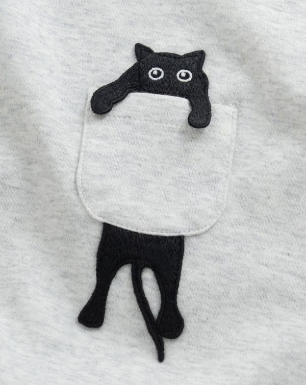 新生兒小黑貓口袋連身裝 