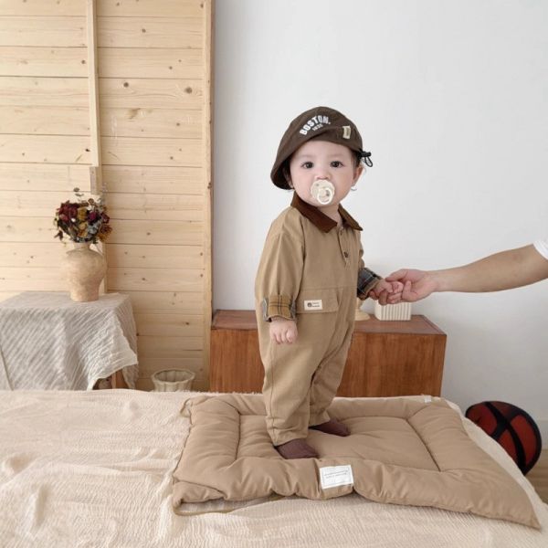 秋季巴恩風小熊工裝連身服 