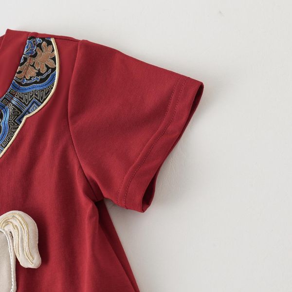 限定款-馬踏祥雲復古周歲連身裝 