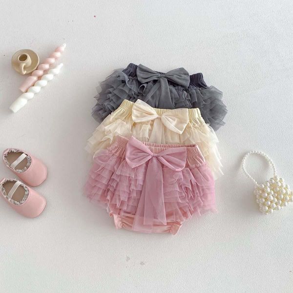 可愛大蝴蝶結網紗包屁褲裙 