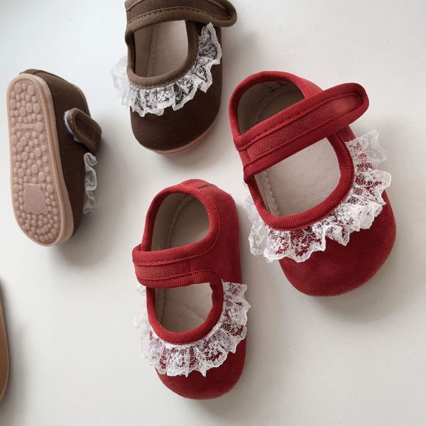 超萌蕾絲花邊平底瑪莉珍鞋 