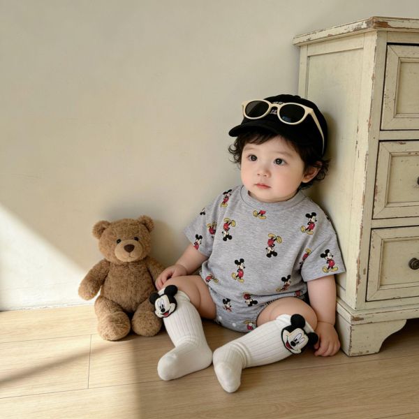 滿版米奇印花寬鬆包屁衣(2色) 