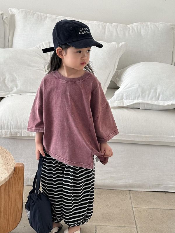 水洗刷舊款寬鬆上衣(4色) 