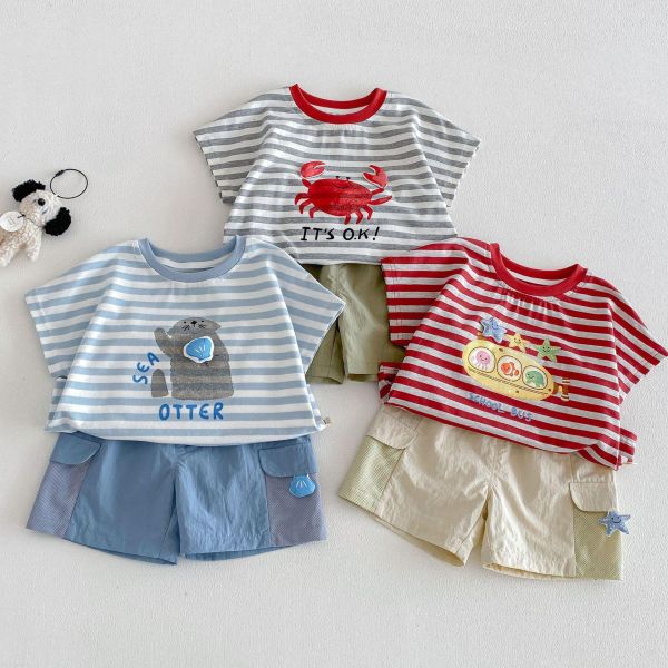 可愛海洋動物娃娃素色短褲 