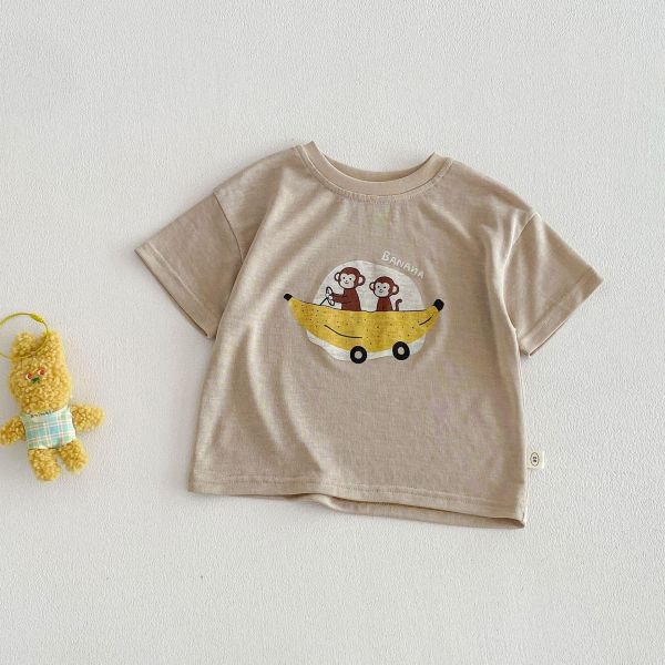 夏季薄款卡通印花T恤上衣 