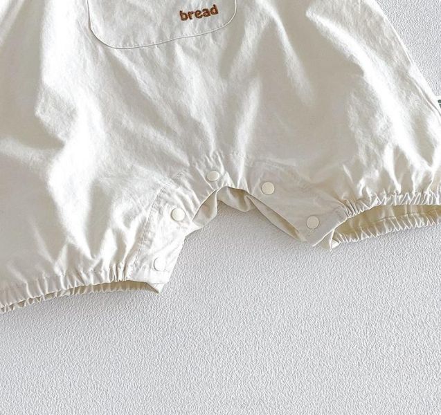 條紋背心+可頌麵包吊帶褲套裝 