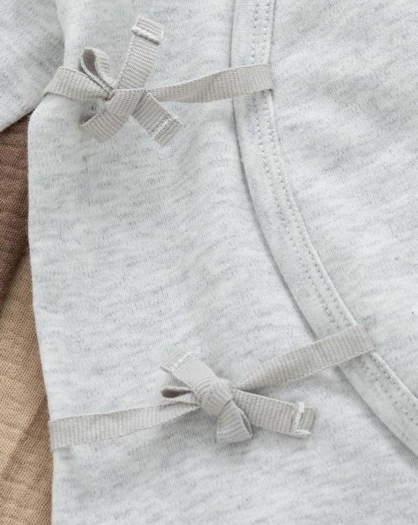 新生兒小馬貼布側開反包手連身裝 