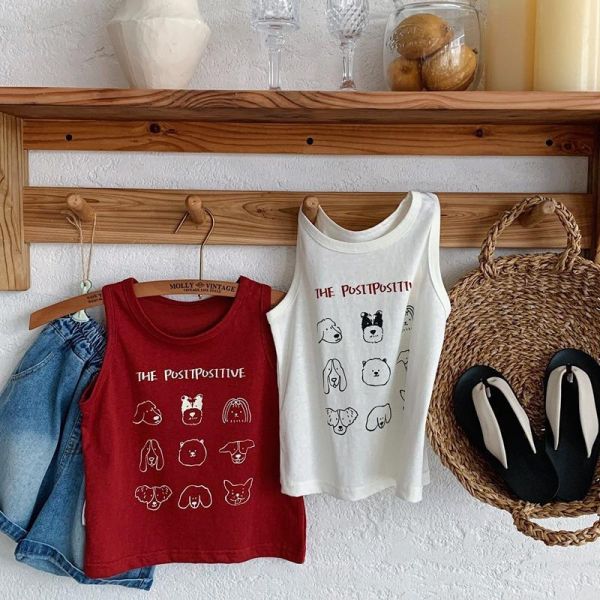可愛狗狗印花夏季背心 