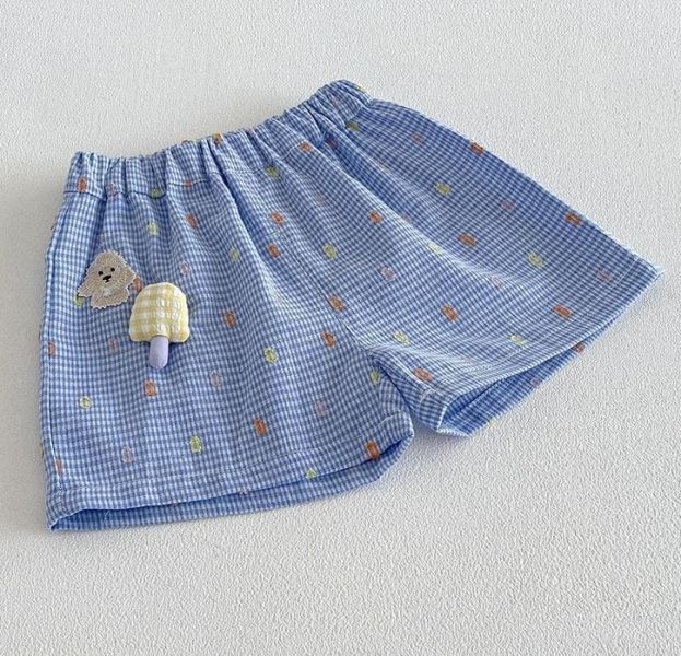 可愛娃娃領帶格紋兩件式套裝 