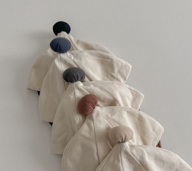 可愛豆丁ok刺繡棒球鴨舌帽 