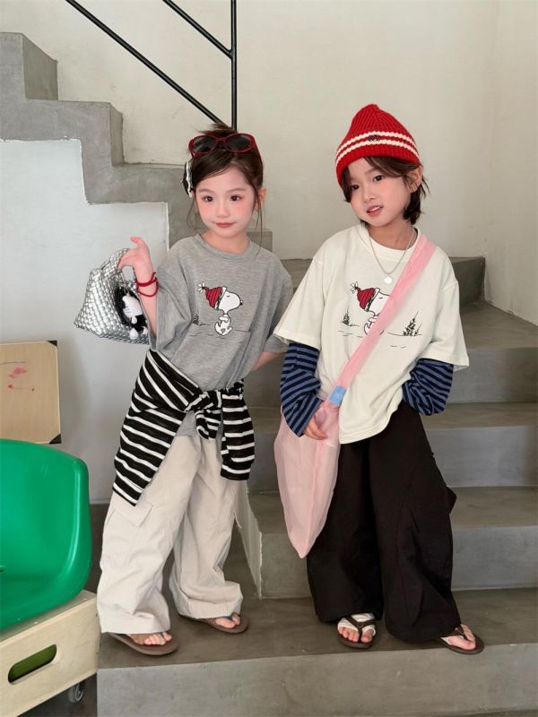 可愛卡通史努比印花T恤上衣 