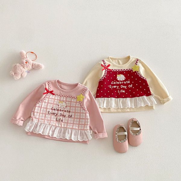 假兩件吊帶蕾絲背心早春上衣 